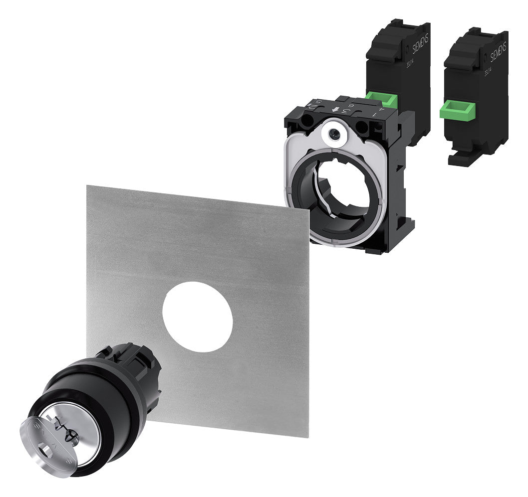 SIEMENS Schlüsselschalter 3stuf rechteck 3SU1000-4BL11-0AA0 22mm 29,45x49,5mm