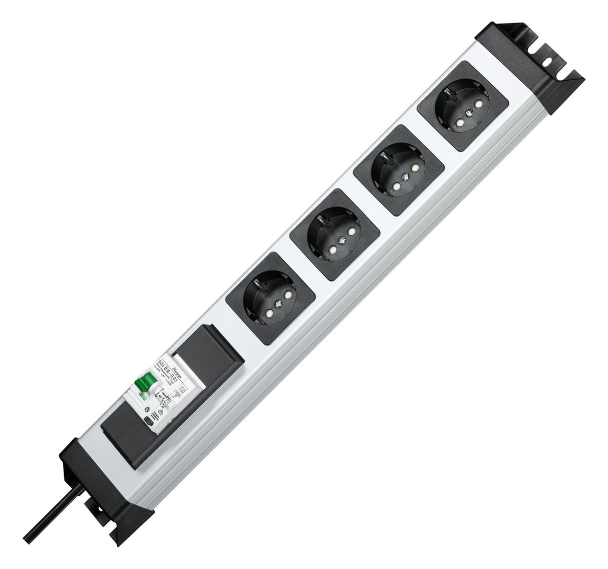 KOPP Steckdosenleiste 4f si 1,4m 90° POWERVERSAL 228120012 IP20 FI-Schalter