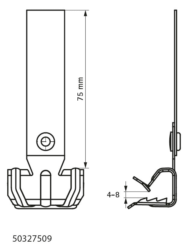 WALRAVEN Trägerklammer 4-8mm Federst Britclips 50327509 besch