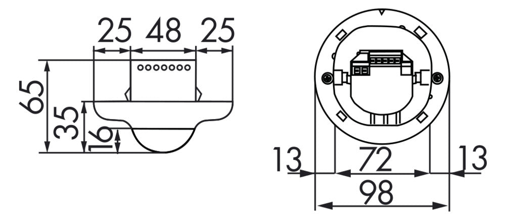 BEG Präsenzmelder 360° UP rws IP20 fernb PD2-M-1C-UP Präsenzmelder 2300W