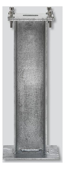 SIEDLE Briefkastenfuß Rechteck VA edst ZE/STL 168 x 168 500mm