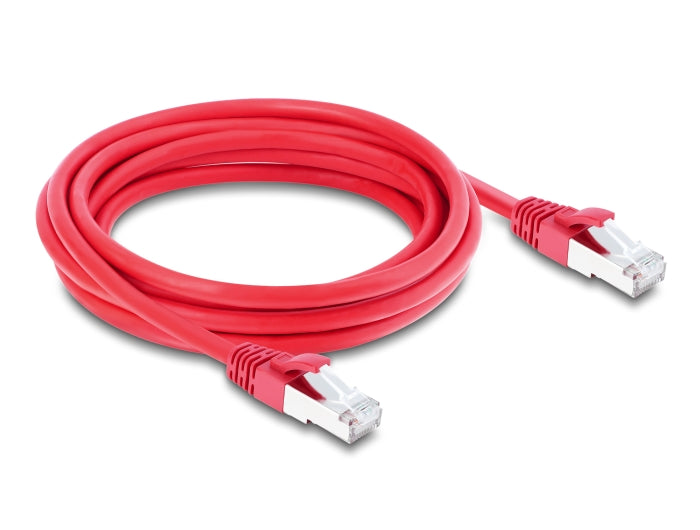 Delock RJ45 Netzwerkkabel Cat.6A S/FTP 3 m rot