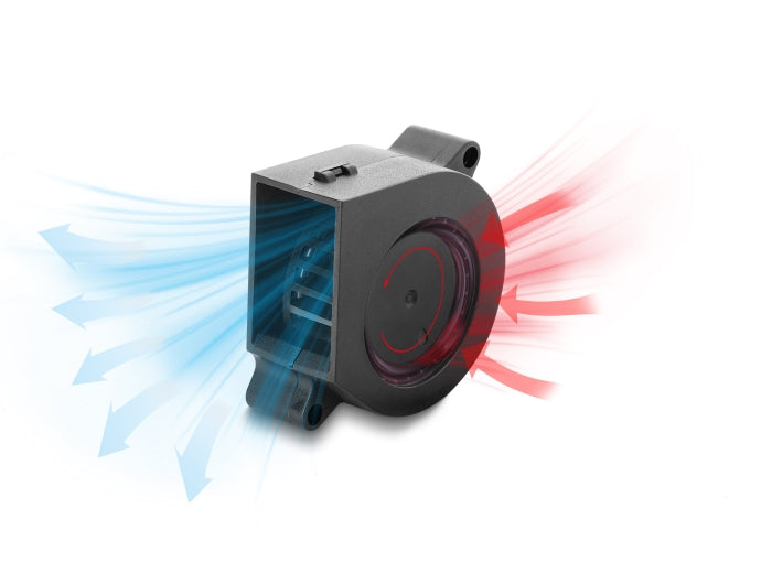 Delock Radiallüfter / Lüftergebläse 12 V DC 40 x 40 x 20 mm mit 3-Pin Lüfteranschluss, schwarz
