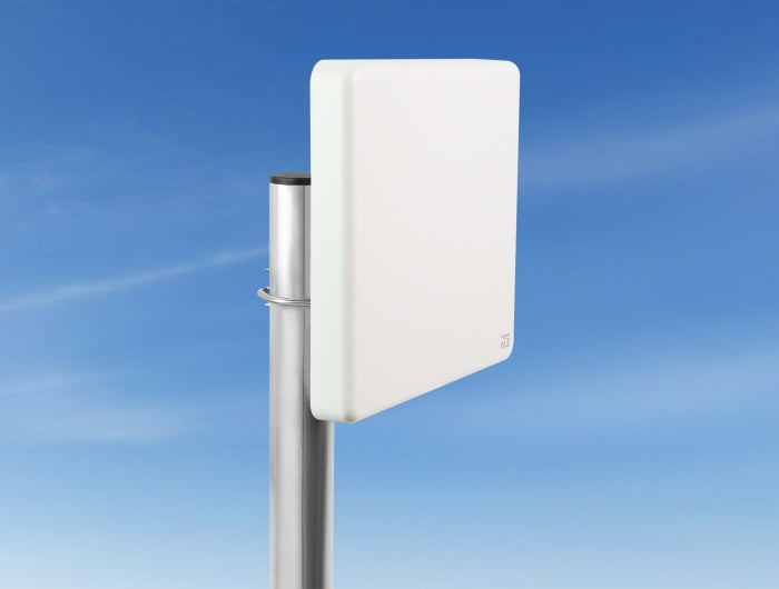 Delock 5G LTE MIMO Antenne 2 x N Buchse 2,7 - 9,0 dBi direktional Wand- und Mastmontage outdoor weiß