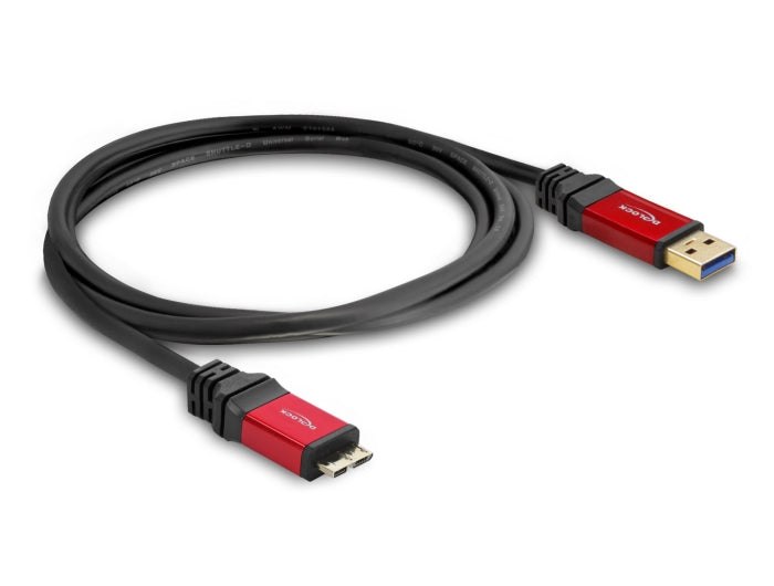 Delock USB 5 Gbps Kabel Typ-A Stecker zu USB 5 Gbps Typ Micro-B Stecker 3 m Premium