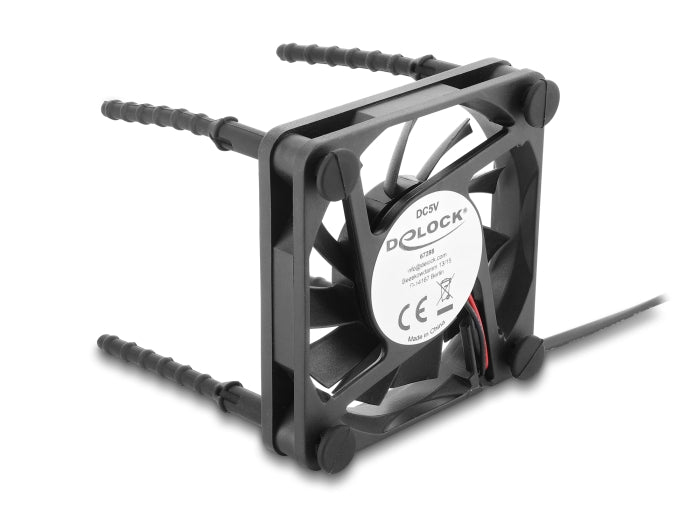 Delock Anti-Vibration Silikon Befestigung für Lüfter 50 Stück schwarz