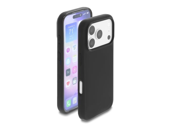Delock Schutzhülle für iPhone 17 Pro kompatibel mit MagSafe aus Soft-Touch Silikon schwarz