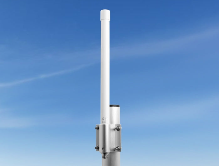 Delock Dualband WLAN 802.11 ac/ax/a/b/g/n Antenne N Buchse 6,2 - 8,0 dBi 39,5 cm omnidirektional starr Wand- und Mastmontage outdoor weiß