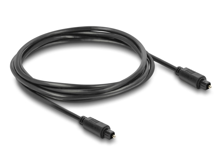 Delock TOSLINK Kabel Stecker auf Stecker, Ø 4 mm, 1,5 m, schwarz
