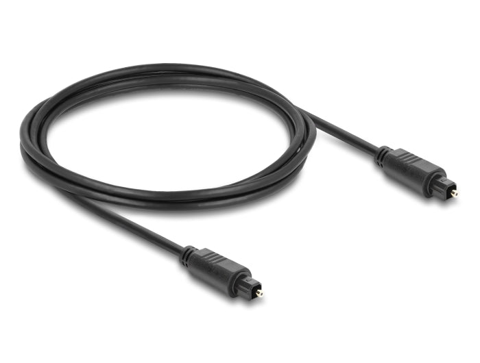 Delock TOSLINK Kabel Stecker auf Stecker, Ø 4 mm, 2 m, schwarz