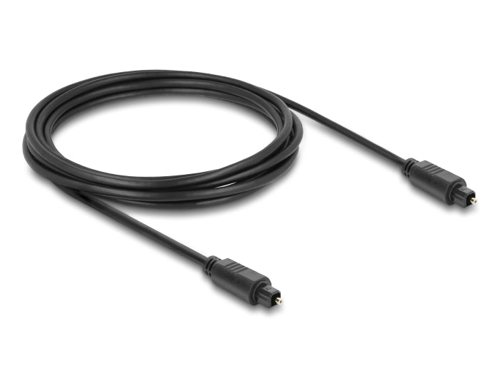 Delock TOSLINK Kabel Stecker auf Stecker, Ø 4 mm, 3 m, schwarz