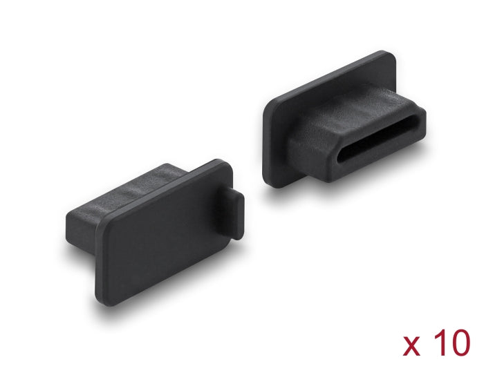 Delock Staubschutz für HDMI-A Buchse 10 Stück Silikon schwarz