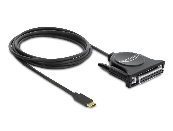 Delock Adapter USB Type-C™ 2.0 Stecker > 1 x Parallel DB25 Buchse