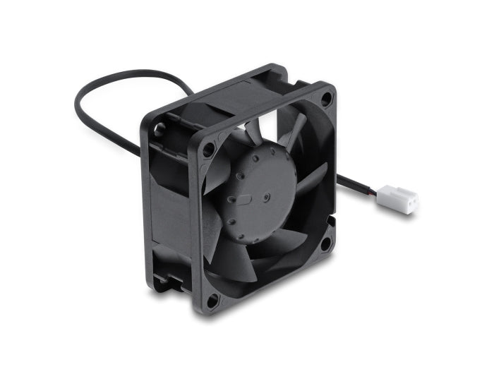Delock Axiallüfter 48 V DC, 60 x 60 x 25 mm mit 2 Pin Lüfteranschluss schwarz