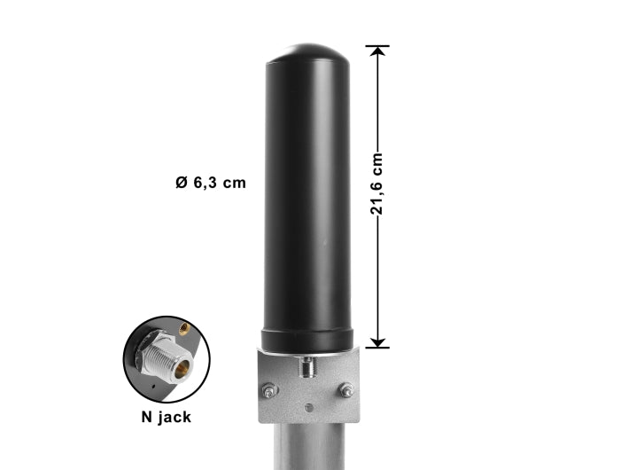 Delock 5G LTE Antenne N Buchse 3 - 5 dBi omnidirektional Wand- und Mastmontage outdoor schwarz