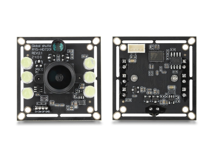 Delock USB 2.0 Kameramodul mit Global Shutter schwarz / weiß 0,92 Megapixel 65° 6 IR LED V6 Fixfokus