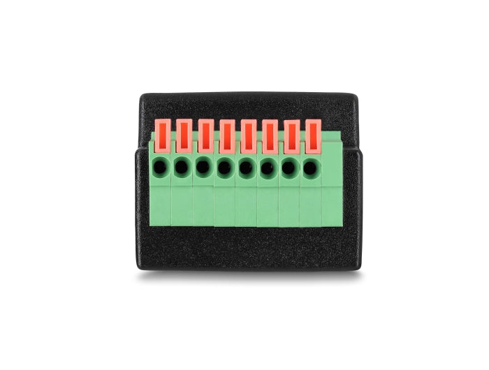 Delock RJ45 Buchse zu Terminalblock mit Drucktaster Adapter 90° gewinkelt