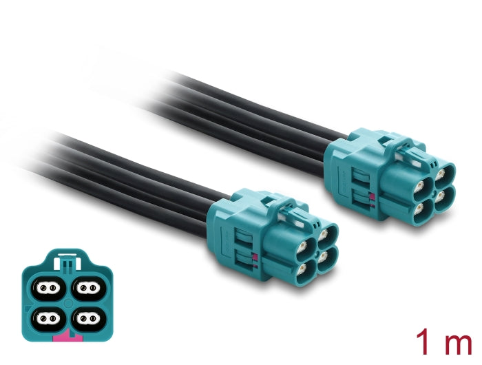 Delock Kabel Easy HighspeedData Z quad Buchse zu Easy HighspeedData Z quad Buchse 1 m