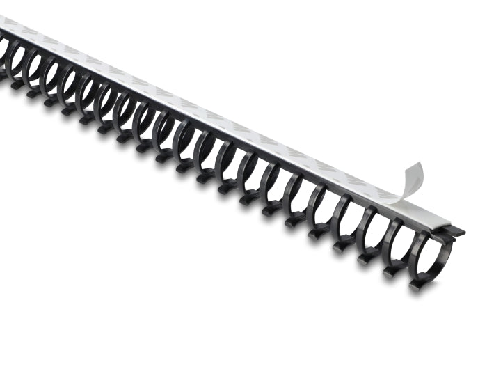 Delock Kabelkanal Flexibel selbstklebend schraubbar 25 x 26 mm - Länge 50 cm schwarz