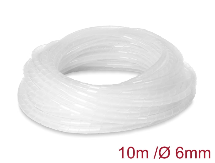Delock Spiralschlauch 6 mm Durchmesser 10 m transparent