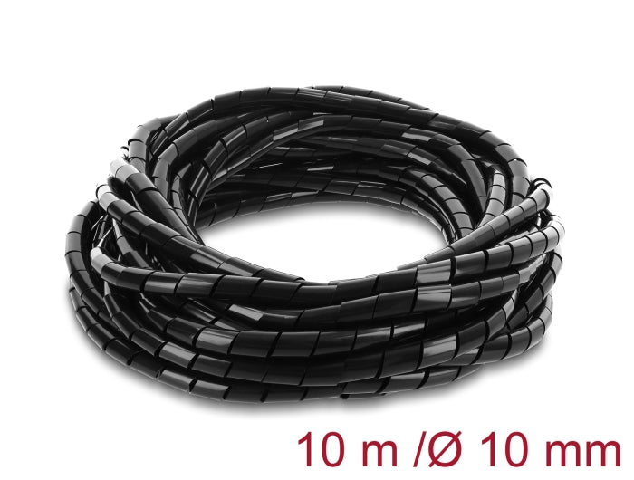 Delock Spiralschlauch 10 mm Durchmesser 10 m schwarz