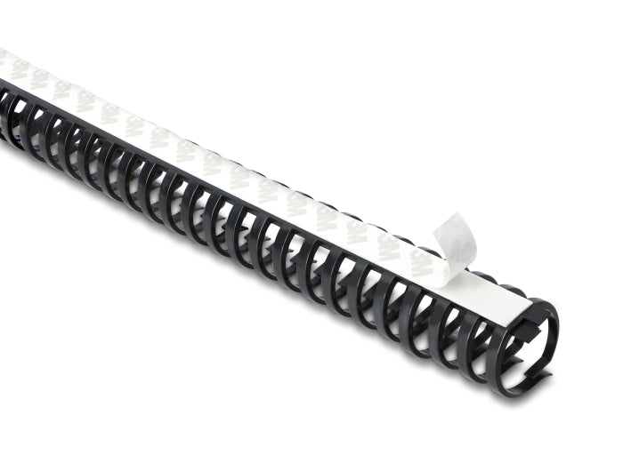 Delock Kabelkanal Flexibel selbstklebend schraubbar 34 x 35 mm - Länge 50 cm schwarz