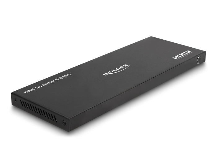 Delock HDMI Splitter 1 x HDMI in zu 8 x HDMI out 4K 60 Hz mit Downscaler