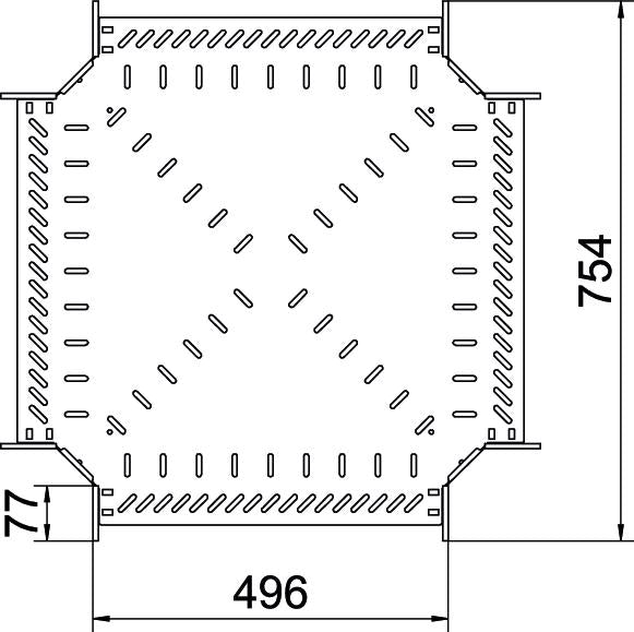 BETTERMANN Kreuzstück Kabelrinne ST RK 150 FS 110x500mm int.Verb