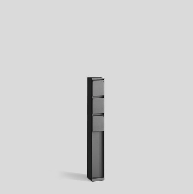 BEGA Steckdosensäule Metall graphit IP44 70709 3Steckd 600x75x75mm