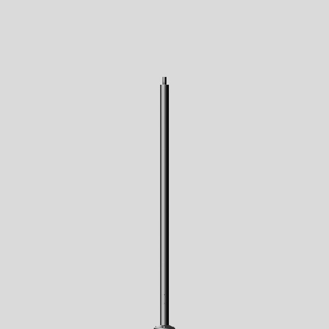 BEGA Lichtmast 4m zylindr 76mm Alu lack 70733 Mit Grundplatte
