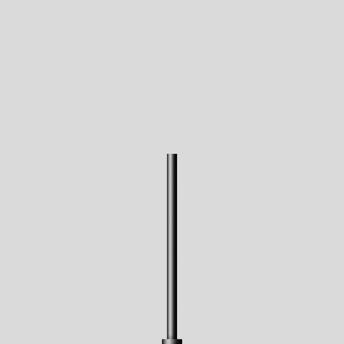 BEGA Lichtmast 1,5m zylindr 60mm Alu 70793 lack Mit Grundplatte