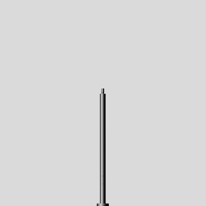 BEGA Lichtmast 2m zylindr 60mm Alu lack 70908 Mit Grundplatte