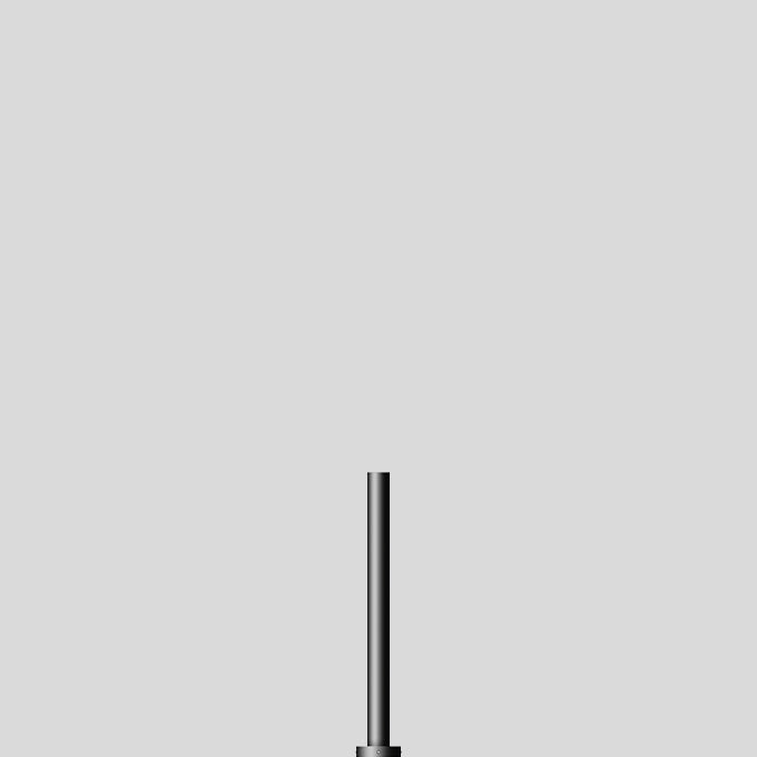 BEGA Lichtmast 1m zylindr 60mm Alu lack 70997 Mit Grundplatte