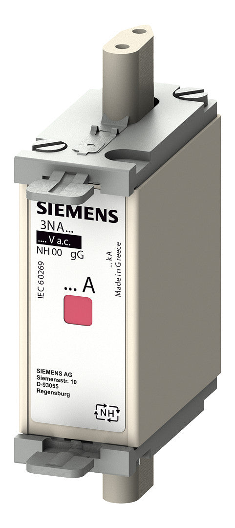 SIEMENS NH-Sicherungseinsatz 32A NH000 3NA6812 500VAC gG Kombik