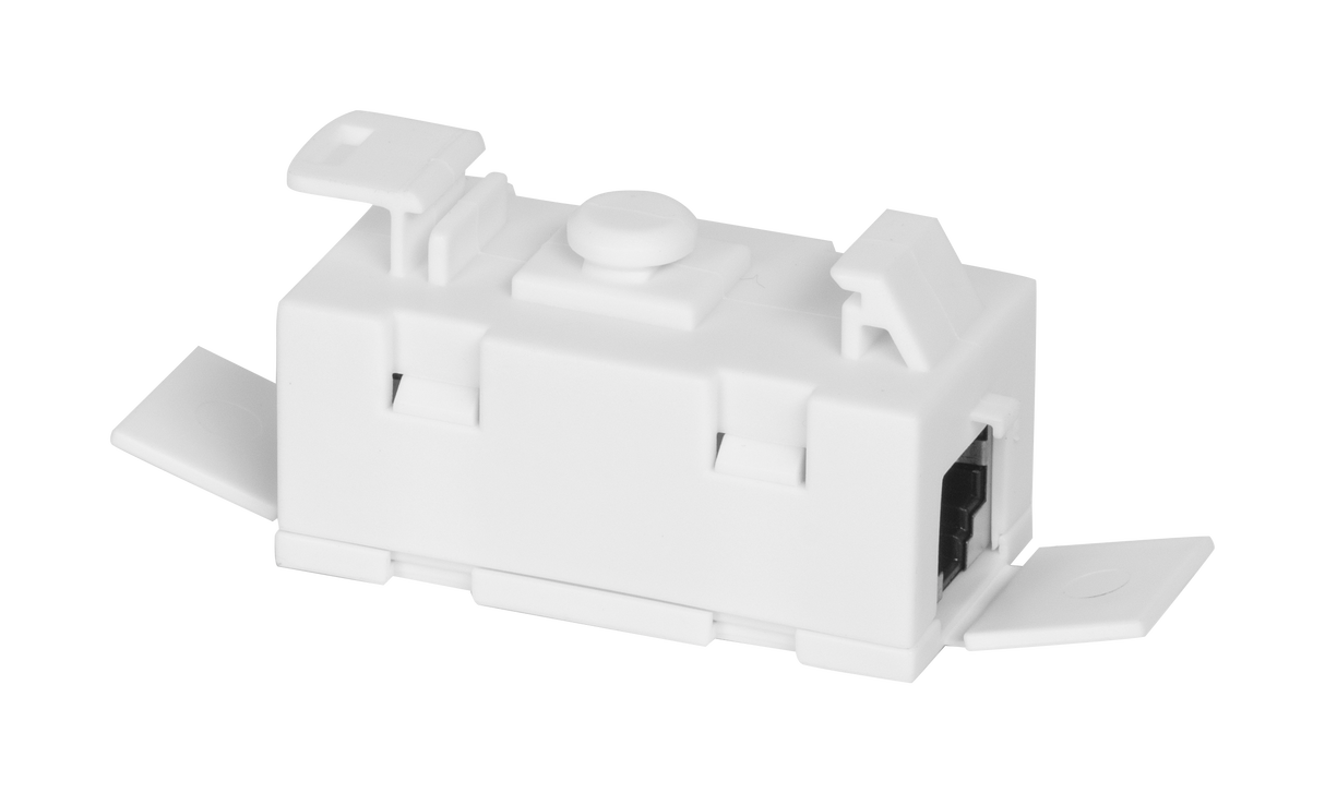 F-TRONIC Modular-Kupplung 5E 2x RJ45 ger PPV5 Buchse/Buchse einrasten