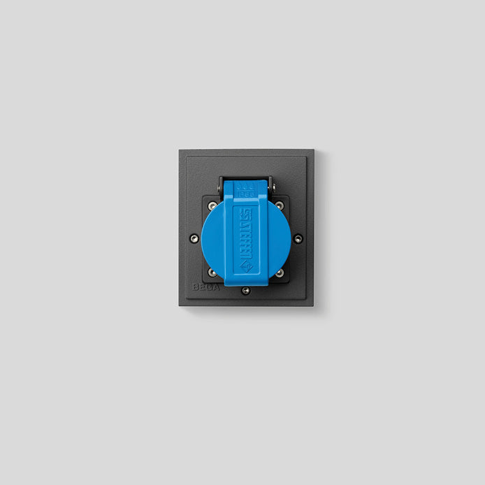 BEGA Steckdosenelement graphit 79mm 71235