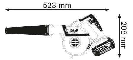 BOSCH-EW Laubbläser 18V 1,1kg/o.Akku Professional GBL 18V-120