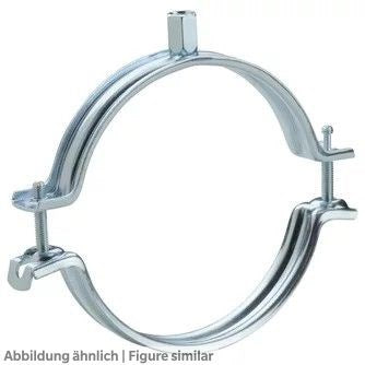 Rohrschelle Spannweite 103-113 mm, M8/10 Schnellverschluss, ohne Gummieinlage