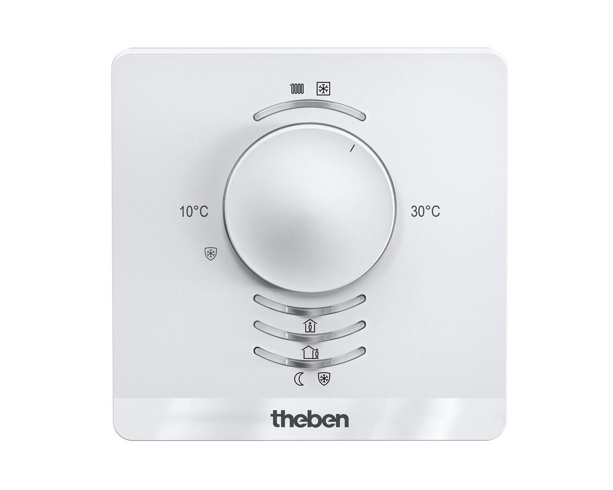 THEBEN Raumtemperaturregler AP KNX ws RAMSES 718 P KNX glz Bedienelement LED