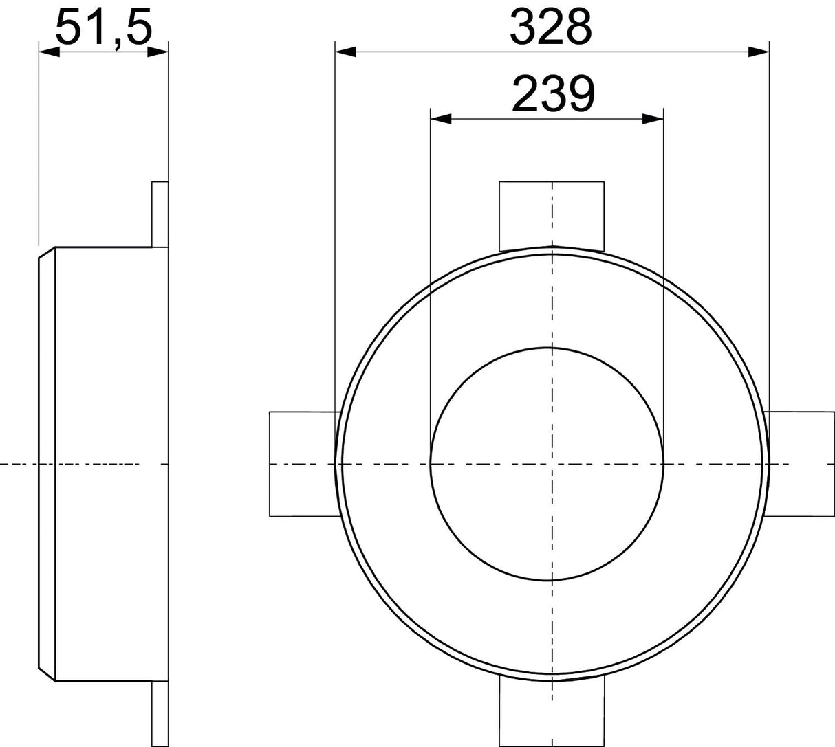 BETTERMANN Rohrschott 328x328mm 225mm PYROCOMB TCX-225 51,5mm Zub.erf