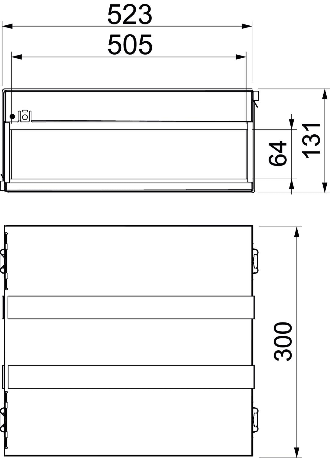 BETTERMANN Brandschutzbox 523x131mm PMB 650-4 A2 300mm Zub.erf