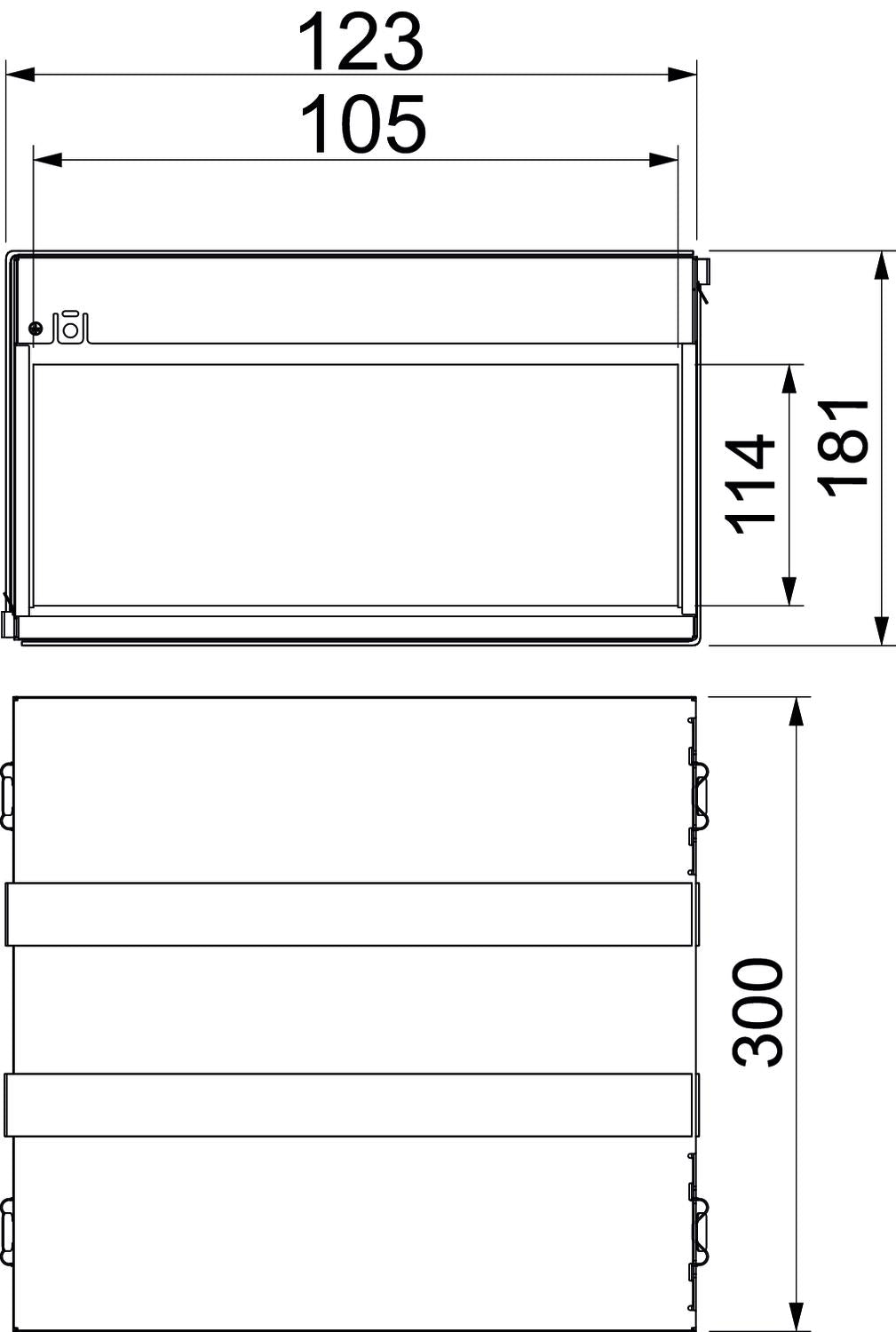 BETTERMANN Brandschutzbox 123x181mm PMB 110-4 A2 300mm Zub.erf