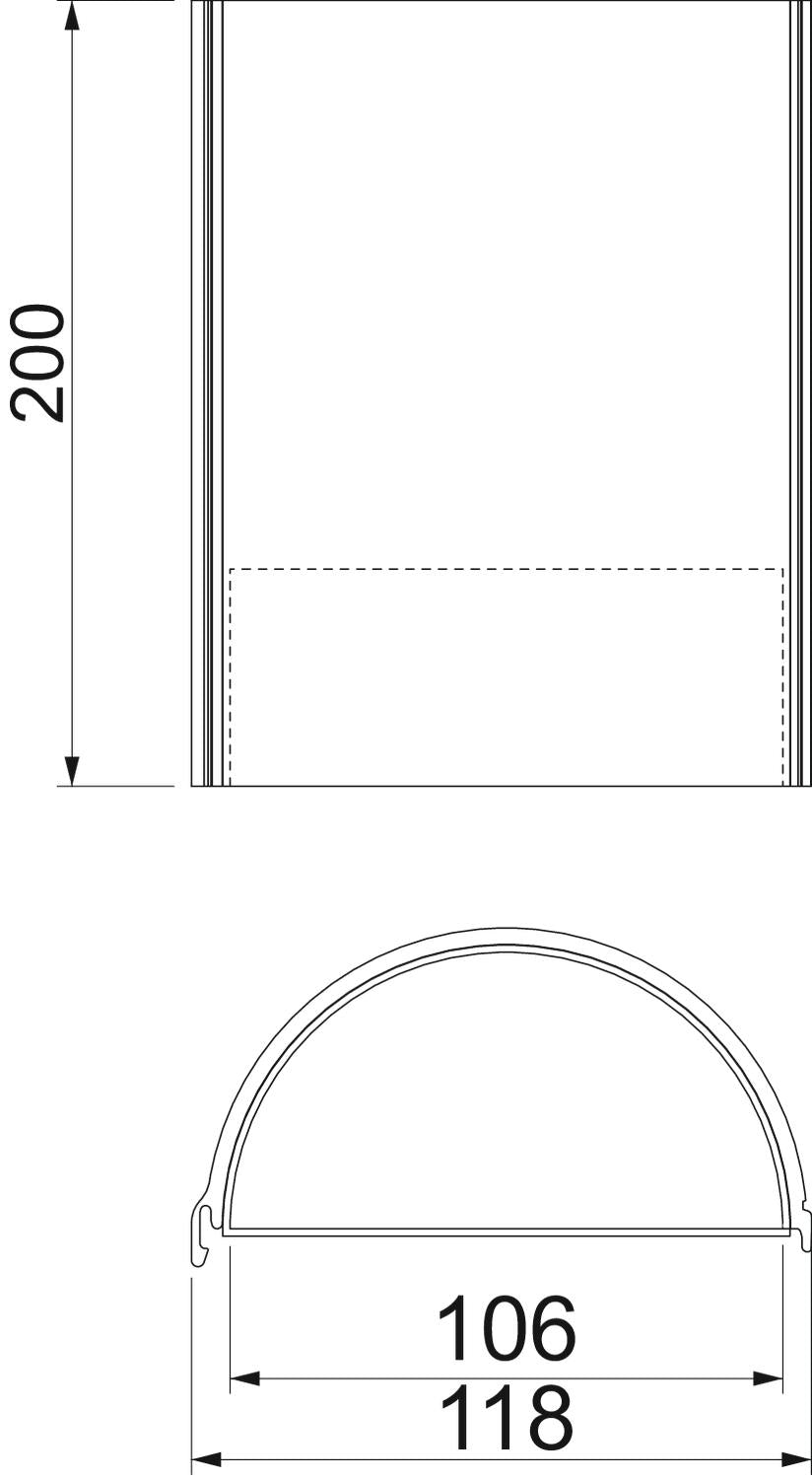 BETTERMANN Halbschale 116x68mm 116mm PYROCOMB CTS-HP200 200mm
