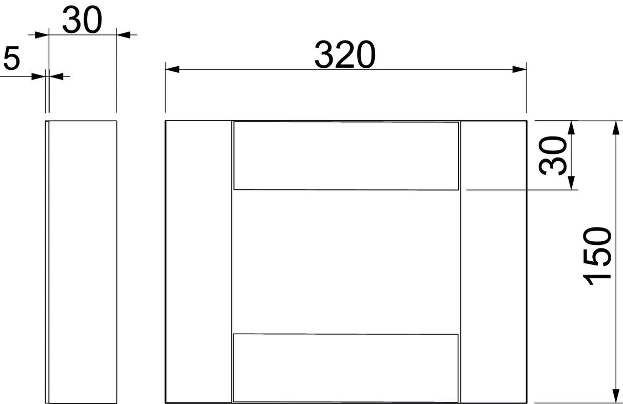 BETTERMANN Endstück BS-K li/re I90 E30 BSK-E091026 unbeh gr 320x150mm