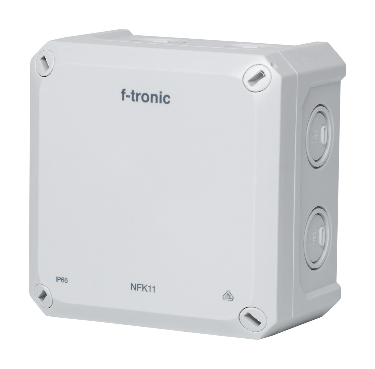 F-TRONIC Abzweigdose IP66 6qmm quadrat NFK11gr 110x110x67mm uni Kst hfr