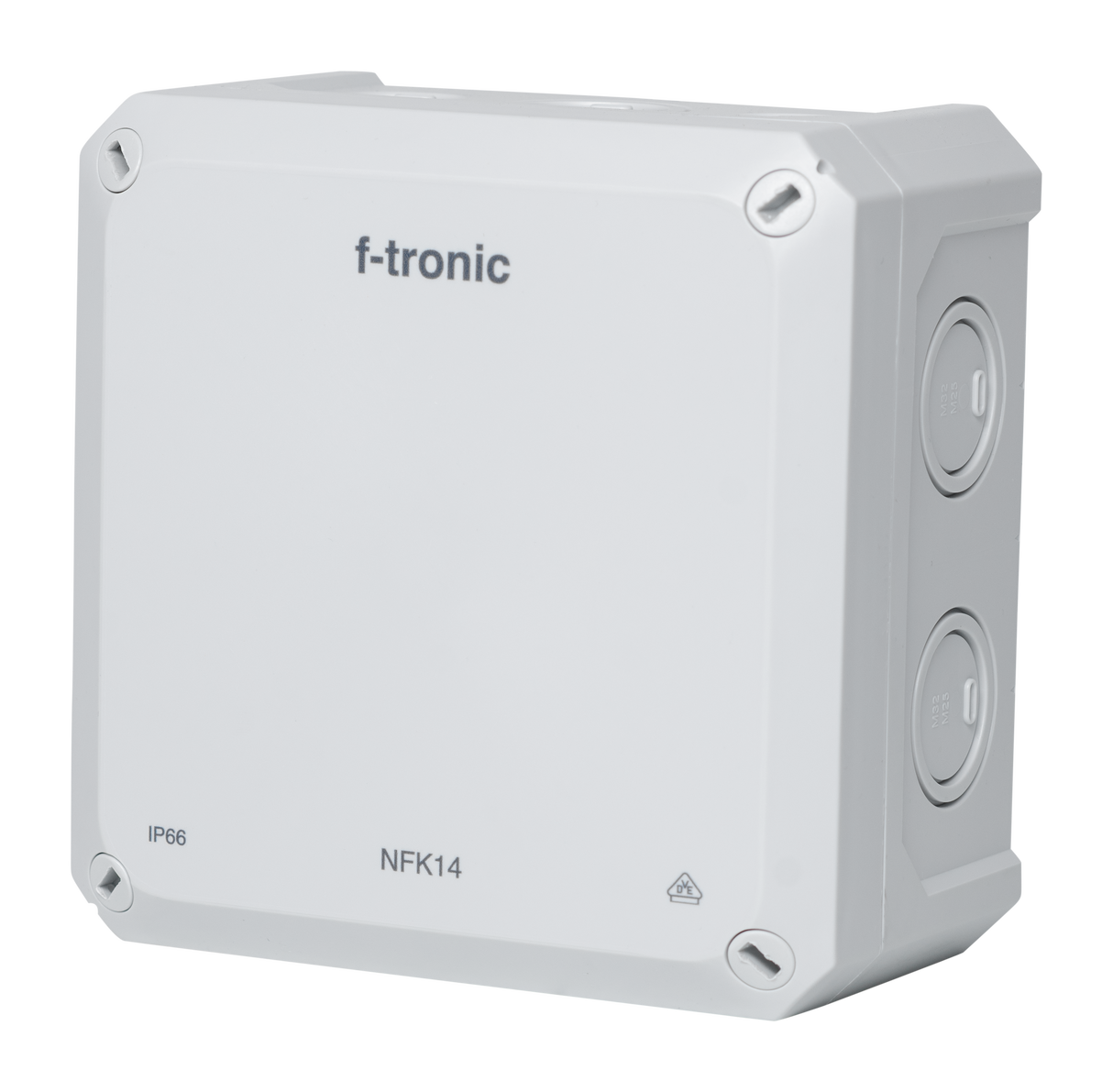 F-TRONIC Abzweigdose IP66 10qmm quadrat NFK14gr 140x140x81mm uni Kst hfr
