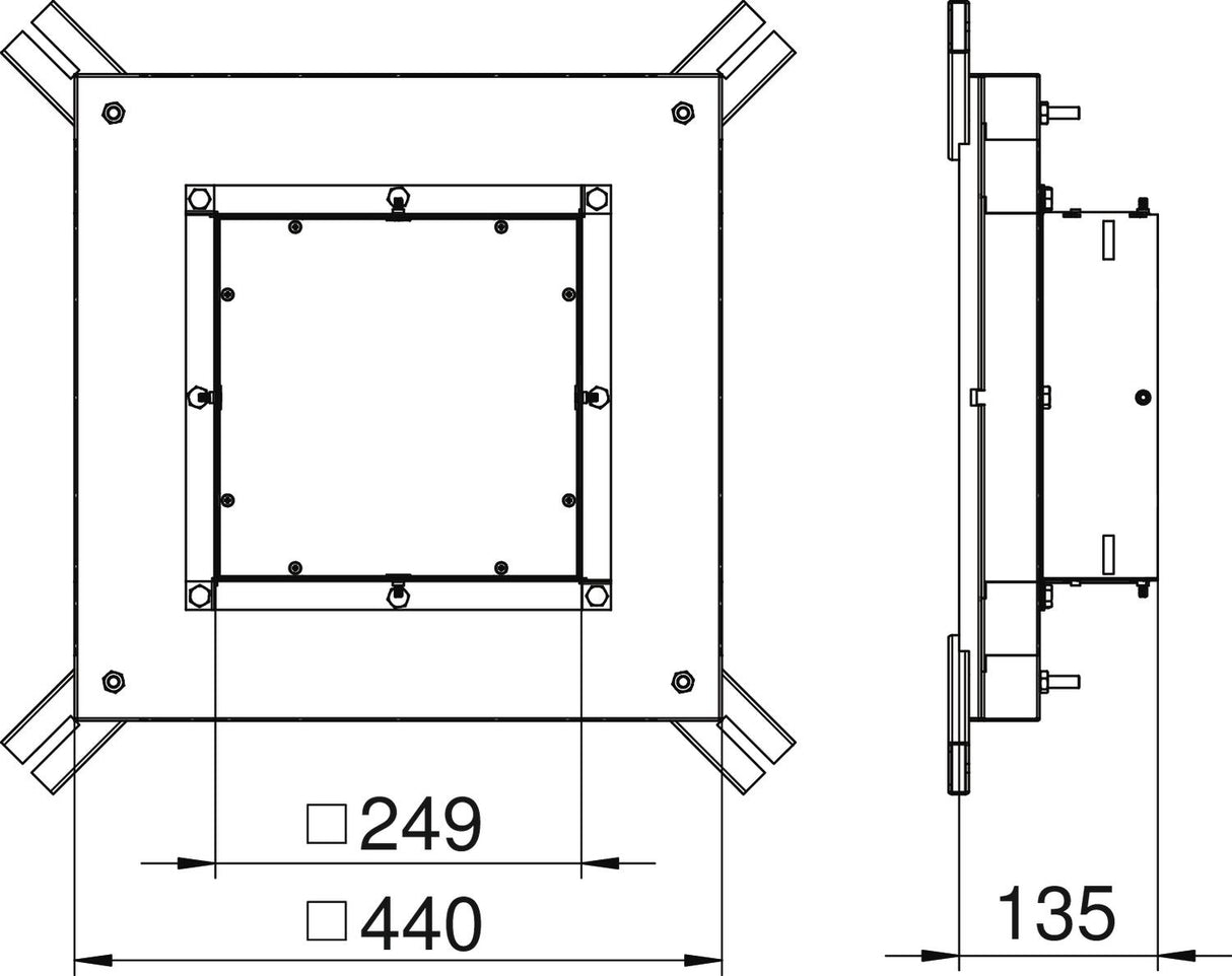 BETTERMANN Zug-/Abzweigdose 350mm 0-65mm IBD 35038 9 38x250-350mm
