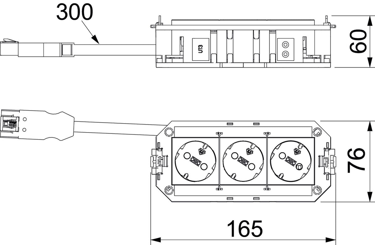 BETTERMANN Gerätebecher bestückt 1f/2f UTC3 G W2OR1 175mm 2,5mm