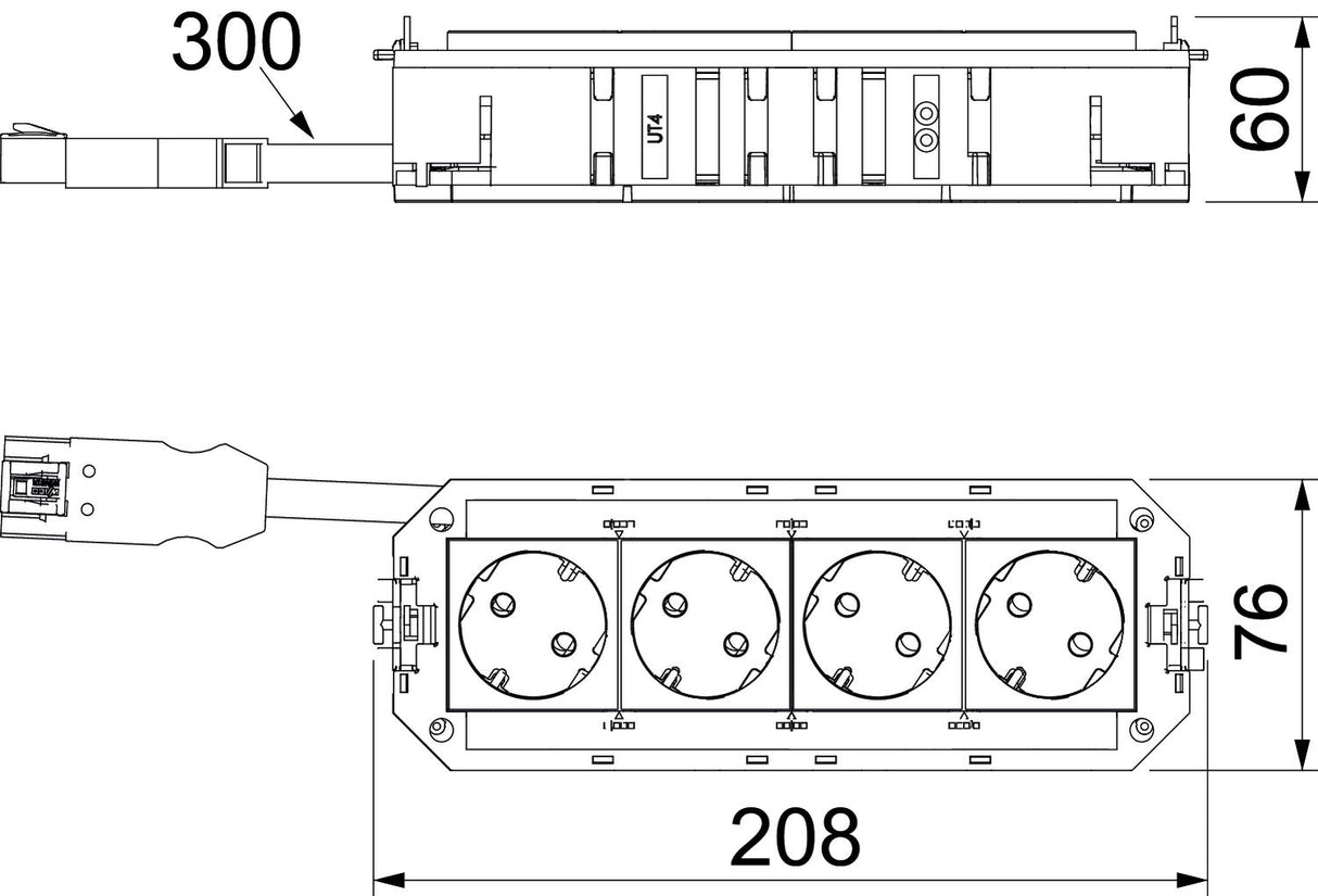 BETTERMANN Gerätebecher bestückt 1f/3f UTC4 G W3OR1 218mm 2,5mm