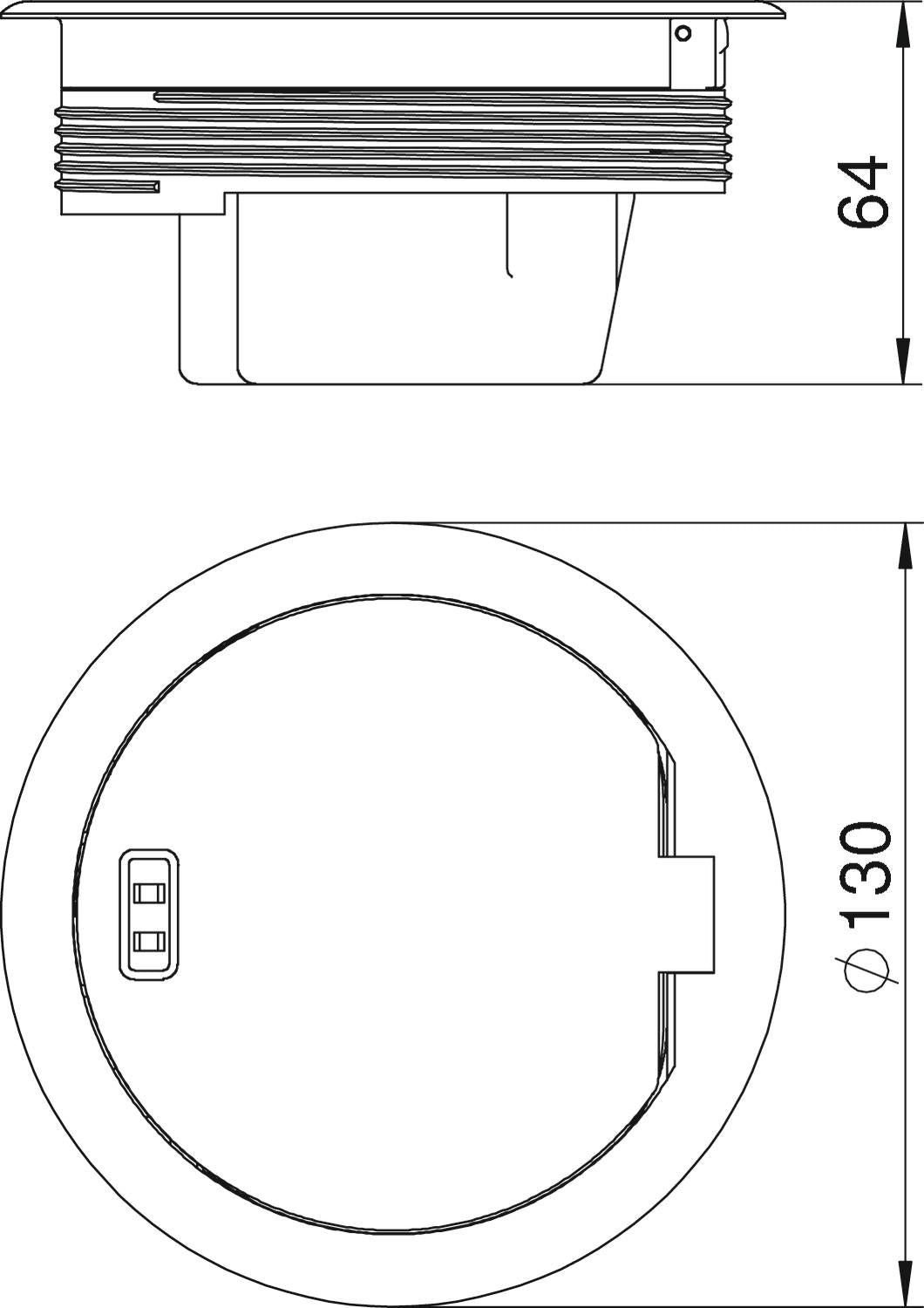 BETTERMANN Geräteeinsatz Ms rnd 1f cu GESRK2 f.Nasspflege anod/elox